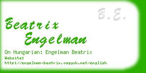 beatrix engelman business card
